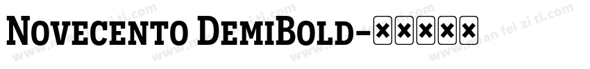Novecento DemiBold字体转换
